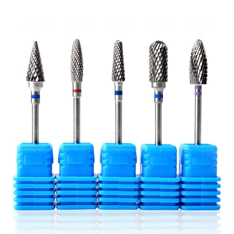 Wolfram stål fræser til manicure hårdmetal neglebor manicure maskine tilbehør neglefile negle kunst værktøjer