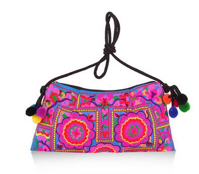 Multi boheme broderi shopping shell tasker flotte blomster broderede kvinder skulder & crossbody tasker national carrier: 2