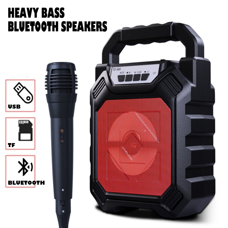 Is suing Portable High-Powered Bluetooth Speaker Wireless Stereo Subwoofer Heavy Bass Speaker Music Player Supports FM Radio TF