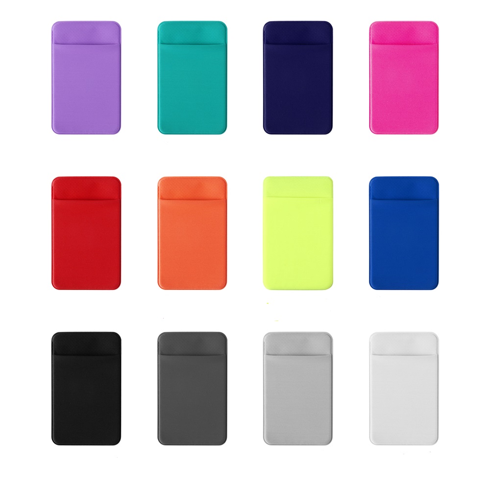 1Pc Elastic Cell Phone Card Holder Mobile Phone Wallet Case Credit ID Card Holder Adhesive Sticker Pocket Unisex