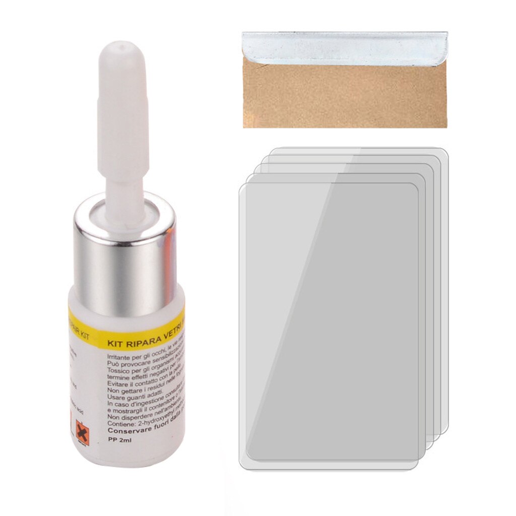 Automotive Glass Nano Repair Fluid Car Window Broken Glass Nano Repair Tool Kit Magic Windshield Repair resin Tool car styling: D