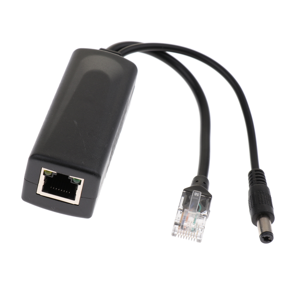 Active 48V to 12V PoE Power Over Ethernet Splitter Compliant with IEEE 802.3af / at