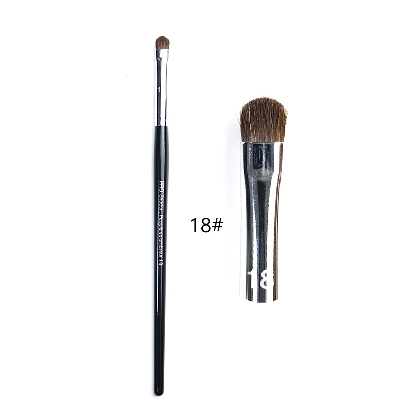 18#  shader borste liten skugga borste rökt makeup borste ögonskugga borste 100%  häst hår ögon make up skönhetsborste