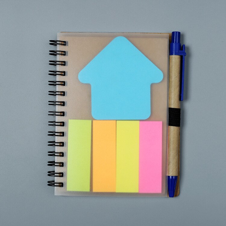 1 PC Briefpapier Kraftpapier Dagboek Creatieve Note Spoel Notitieblok met pen Eenvoudige Notebooks Sticky Notes levert PH100: Sky Blue