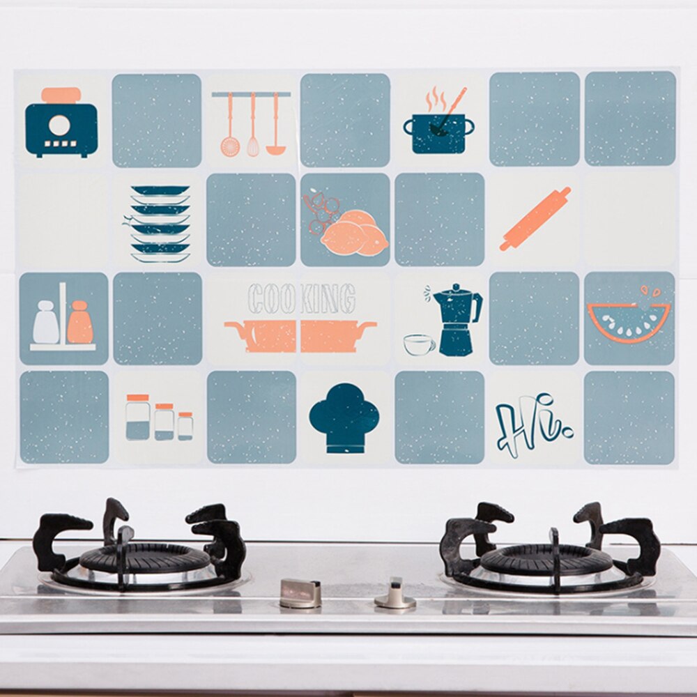 Kitchen Oil-proof Self Adhesive Wallpaper Wall Stickers Anti-fouling High-temperature Aluminum Foil Stickers1