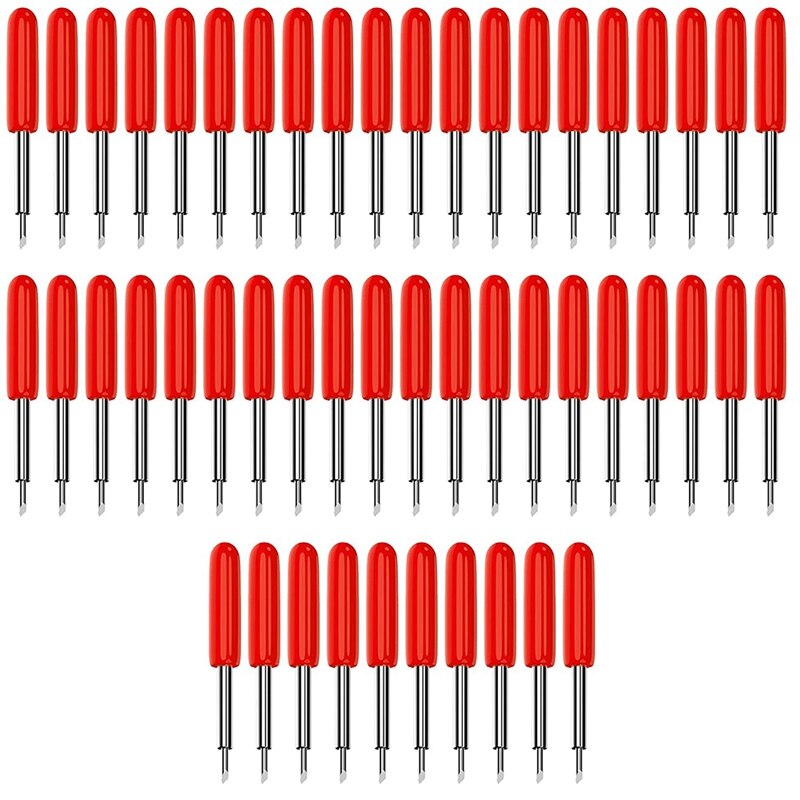 50 Stuks Vervanging Messen Voor Cricut Verkennen Air 2 /Air 3/Maker Uitdrukking, 45 Graden Standaard Fine Point Blades: Default Title