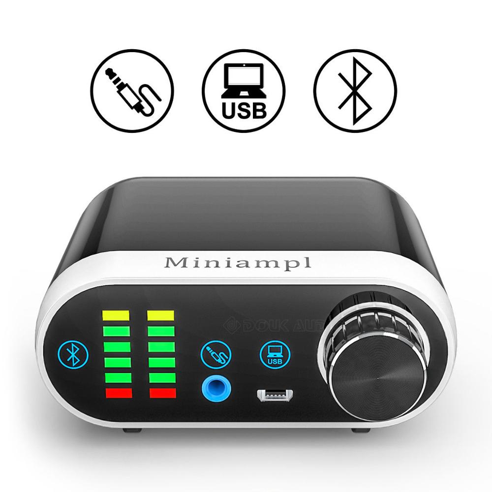 Nobsound HiFi Mini Bluetooth 5.0 HiFi Amplificatore di Potenza Digitale di Classe D Amp USB Scheda Audio AUX 50W * 2 per il Mobile Pad MP3