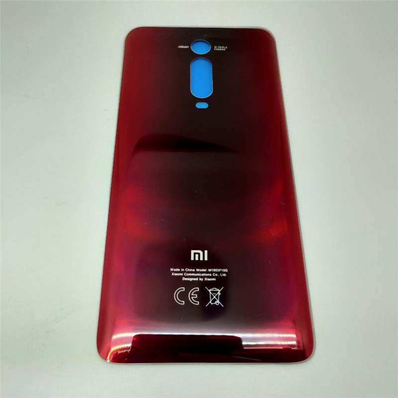 Cover posteriore in vetro per Xiaomi Mi 9T MI9T Pro custodia posteriore per batteria custodia di ricambio Cover posteriore posteriore: Red