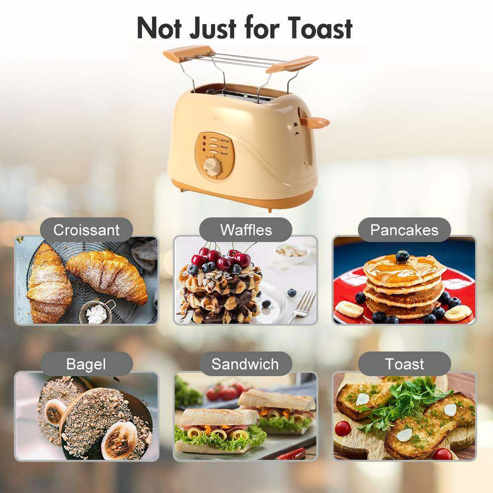2 Slice Multifunctional Compact Electric Toaster Machine Automatic Household Bread Baking Machine For Breakfast Making Machine