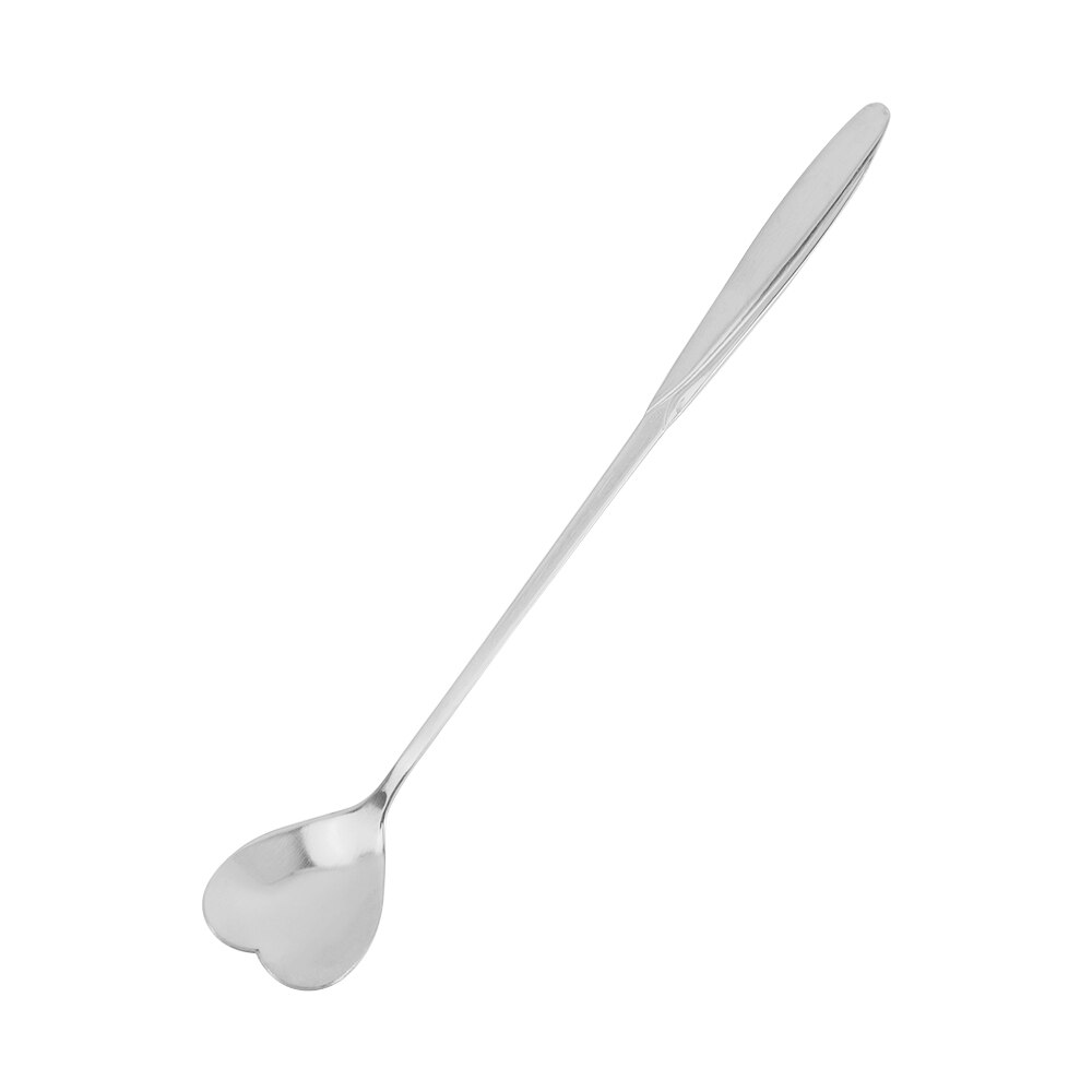 1 stuk bloemen koffielepel lange steel dessert thee menglepel roestvrij staal vintage stijl theelepels drank servies: C-zilver