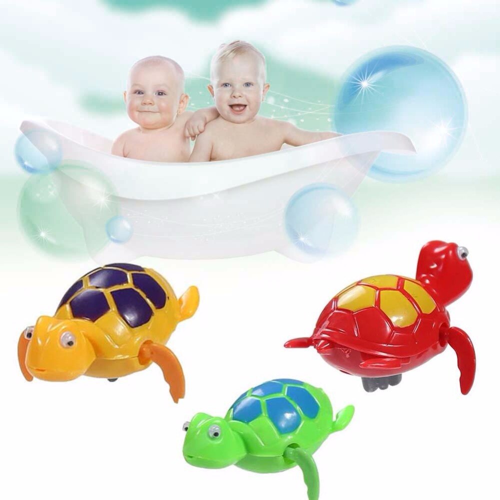 Juguete de animales con forma de tortuga para nadar para niños, Hora del baño de piscina para niños y bebés,