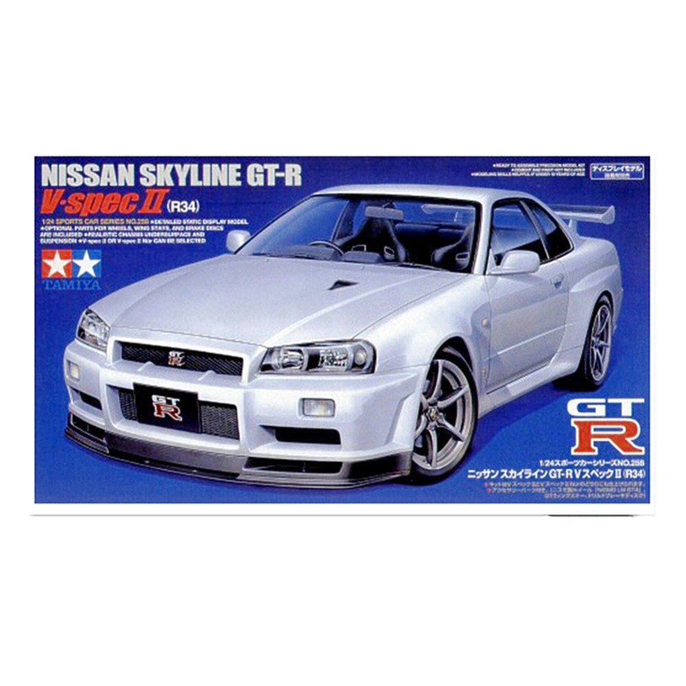 Plastic Model Building Kits 1 24 Skyline Gtr Vspec 2 R34 Schaal Vergadering Auto Tamiya Grandado