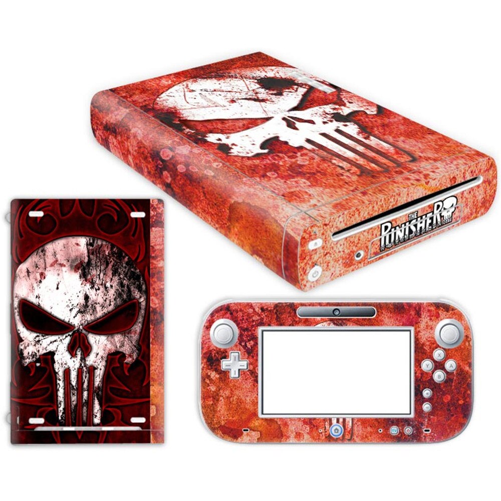 PVC printing skin vinyl stickers for wii u console and controller: TN-WiiU-0351