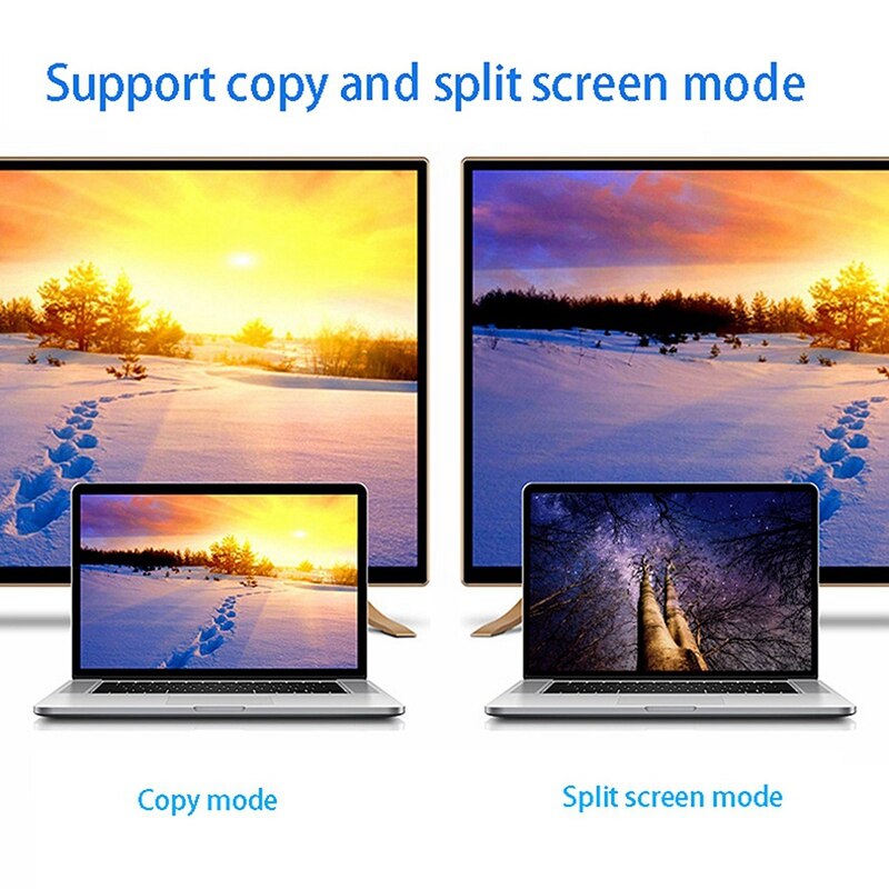 2Pcs USB 3.0 to HDMI Adapter, 1080P Video Cable Drive-Free Adapter, Suitable for Personal Computers, Black & White