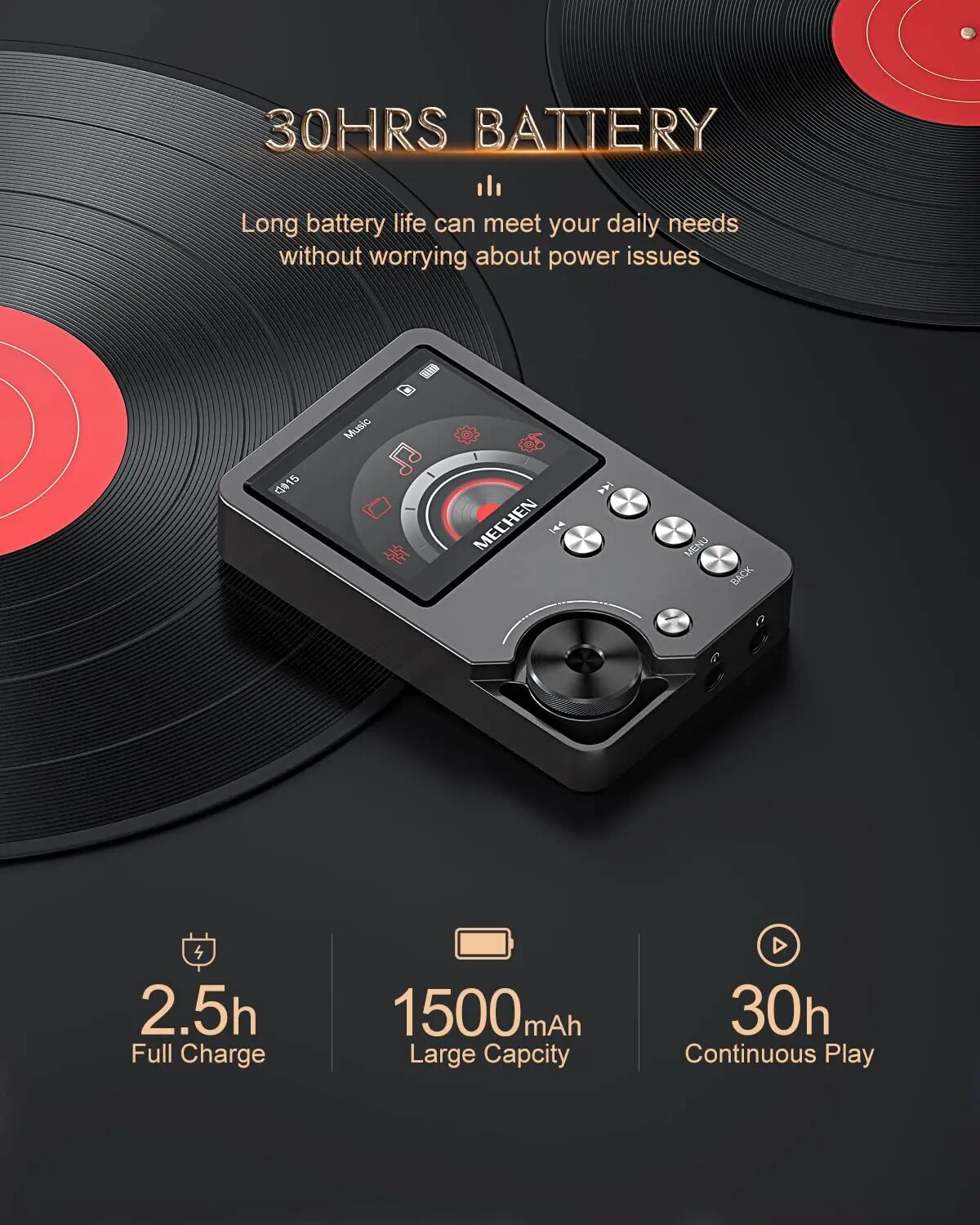 Wysokiej jakości bezstratny odtwarzacz MP3/MECHEN-M30/HiFi/z obsługą kart pamięci 64 GB do 256 GB