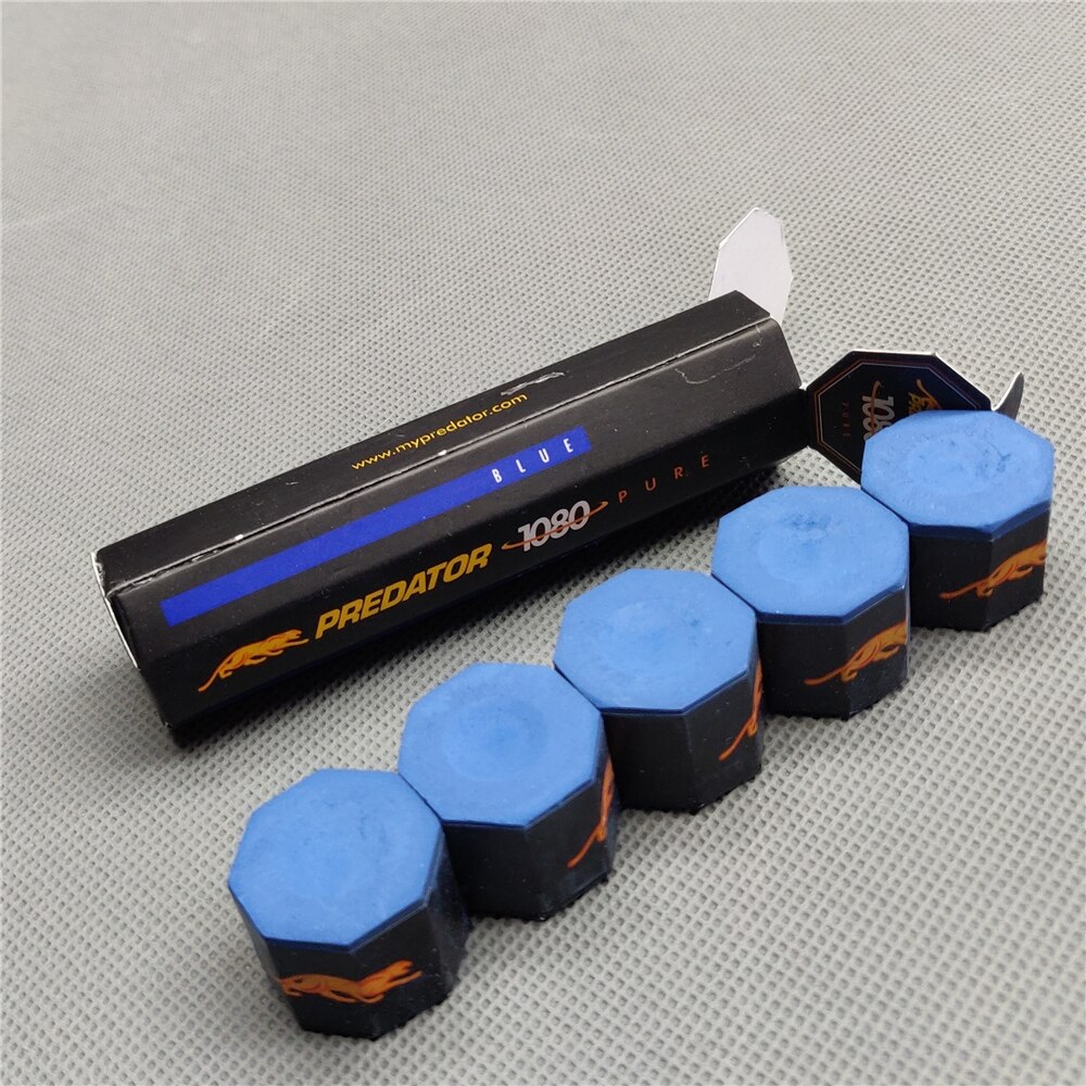 Billiard Chalks Predator 1080 Pure Billiard Chalk 5Pcs/Tube Carom Pool Cue Stick Blue Chalks Billiard Accessories