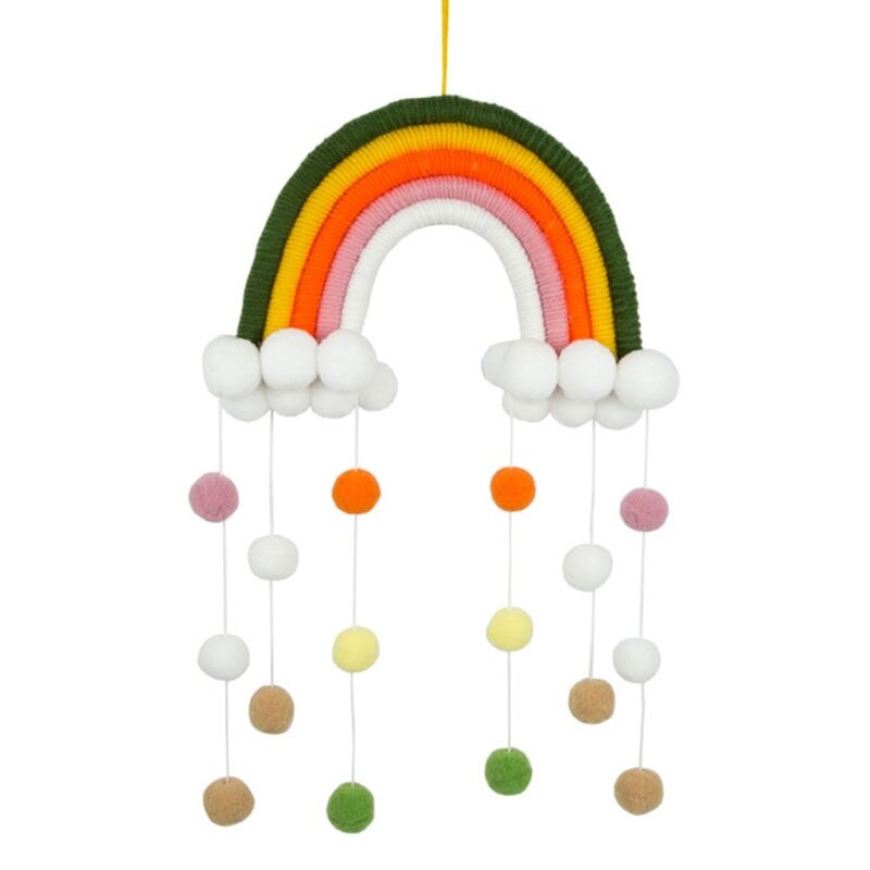 nordisch Regenbogen Wandteppich Handgemachte Weben Handarbeit schöNe Ornament freundlicher Zimmer Zauberstab Hängen Dekor: 11
