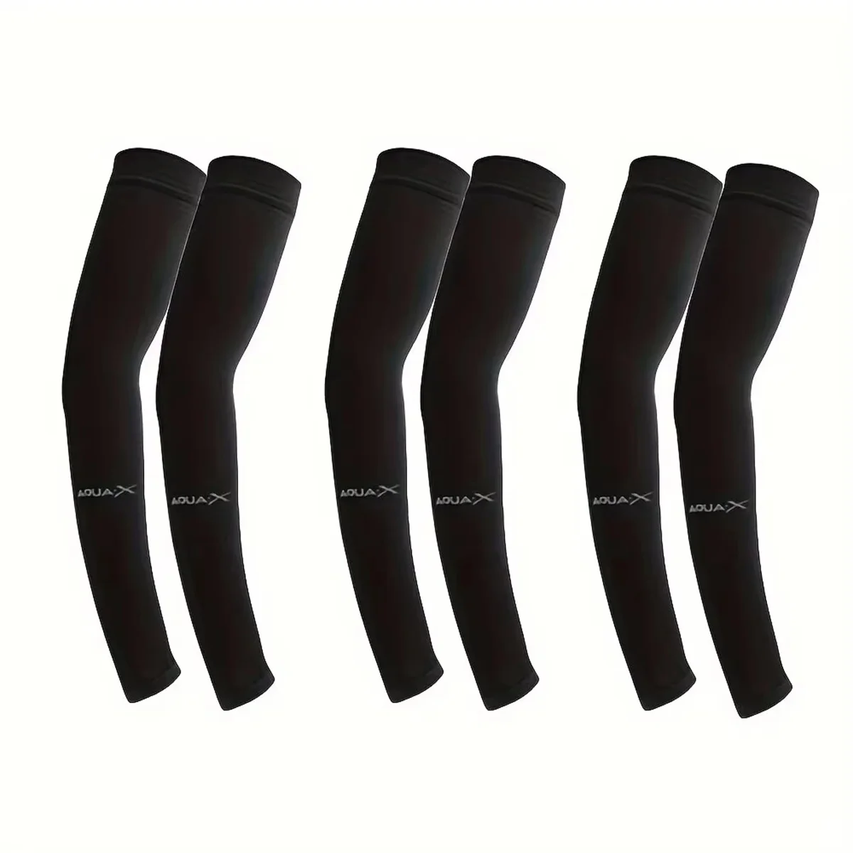 3 Stück unisex Eisseiden-Armstulpen für Sommer-Sonnenschutz, draussen-Radfahren, UV-Schutz, Kühlende Handschuhe für Männer und Frauen: schwarz