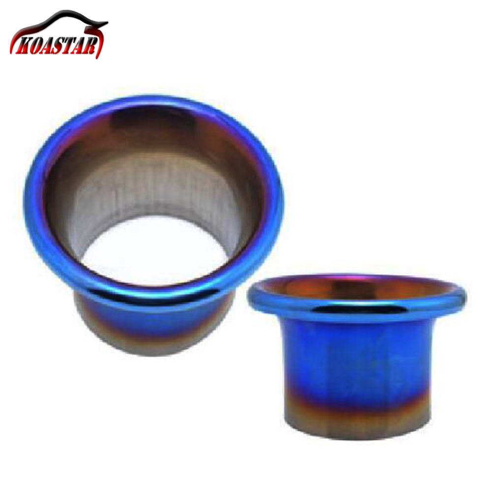 Kit d&#39;entonnoir de klaxon Turbo en acier inoxydable, système d&#39;admission d&#39;air froid à extrémité bleue en titane, Kit de pile de vitesse 76mm 89mm 3.5 pouces