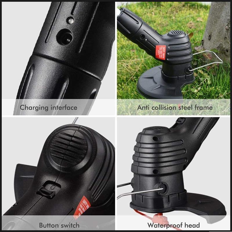Portable Smart Wireless Electric Lawn Mower Lithium Battery Weeding USB charging Length Adjustable Pruning Cutter Grass Trimmer