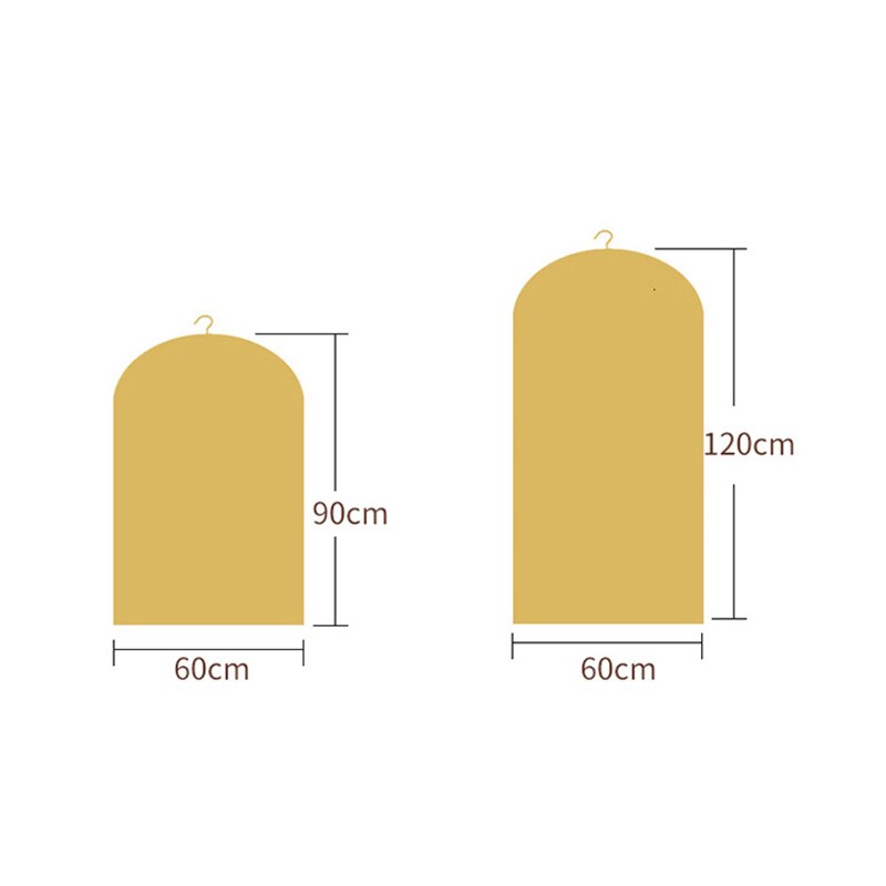 5Pcs/Set Closet Hanging Clothes Dust Cover Waterproof Garment Bag Wardrobe Suit Coat Dress Organizer