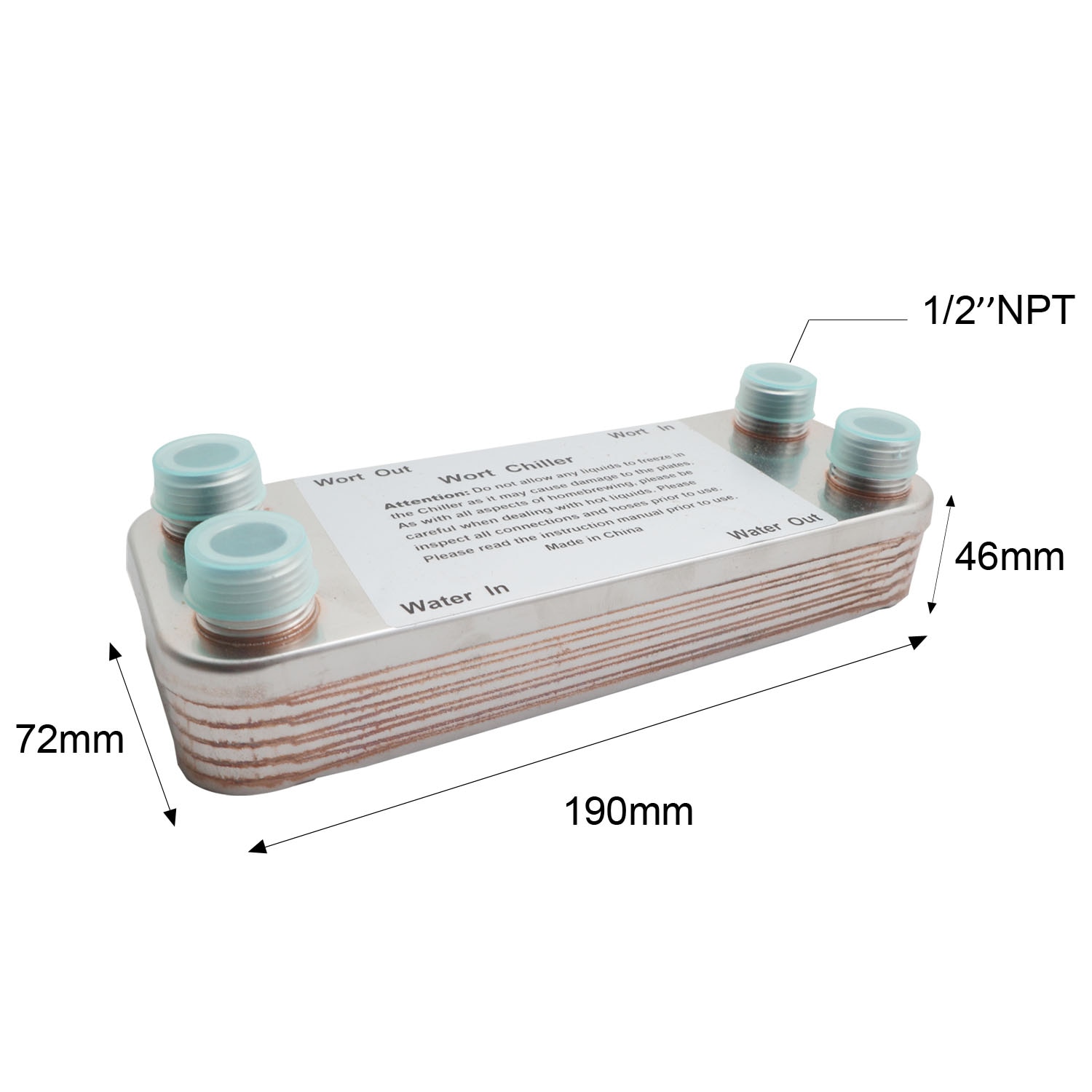 Homebrew Wort Chiller 11/20/30/40 Plates Heat Exchanger beer brewing 304 Stainless Steel High Efficient