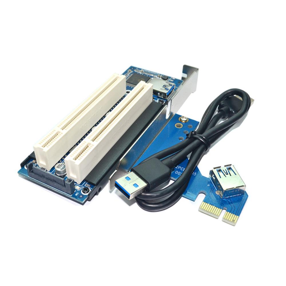 PCI-E Express X1 Dual PCI Riser Breiden Adapter Card met Kabel voor WIN2000/XP