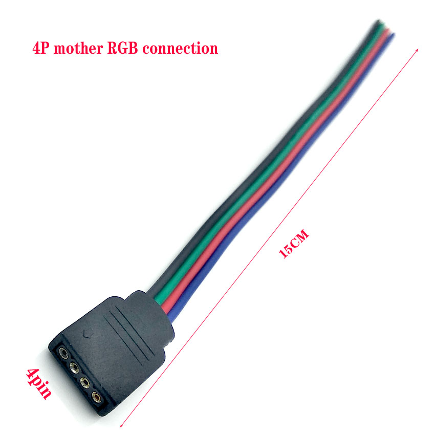 5 uds 4 pines 5 pines Cable LED conector macho hembra Cable adaptador para 5050 3528 SMD RGB RGBW tira de luz LED RGB RGBW controlador LED