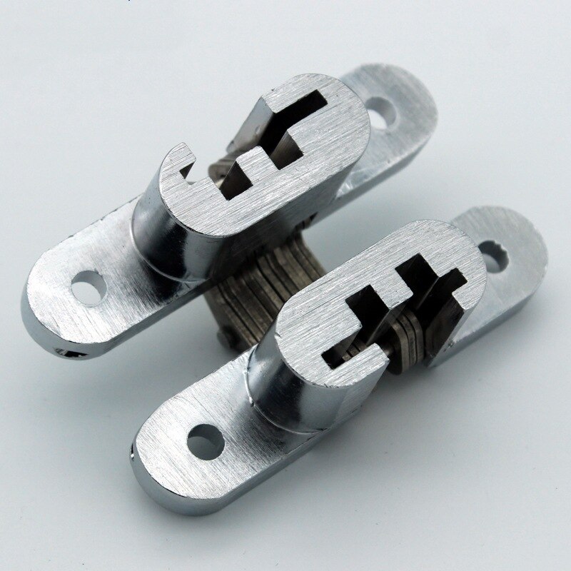 2PCS 304 Stainless Steel Hidden Hinges Seven Size Invisible Concealed Folding Door Hinge For Kitchen Furniture Hardware