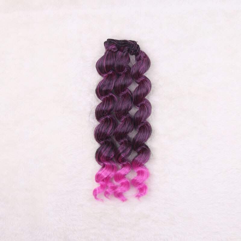 25cm BJD Ye Luoli SD DIY doll wigs Barbi chole doll wigs/hairs gradient color curly wave hair wigs