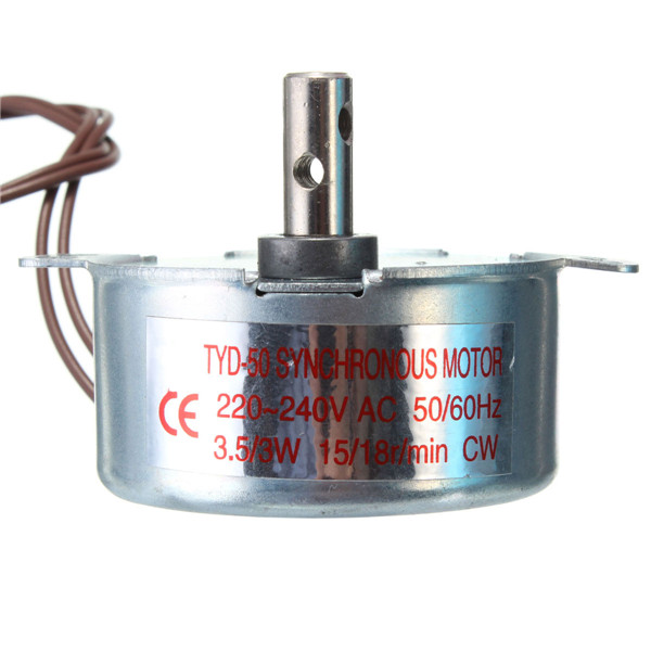 AC 220-240V Turntable Synchronous Motor 15/18 r/min 3.5/3W CW Widely used in electric fans heaters microwave oven