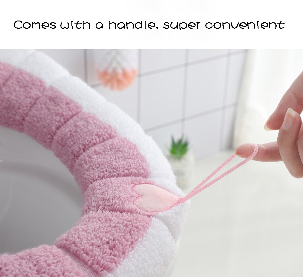 3 farver universal varm blød, vaskbar toiletsædebetræk måttesæt vinter nærskammel måtte sædekasse toilet lågbetræk tilbehør