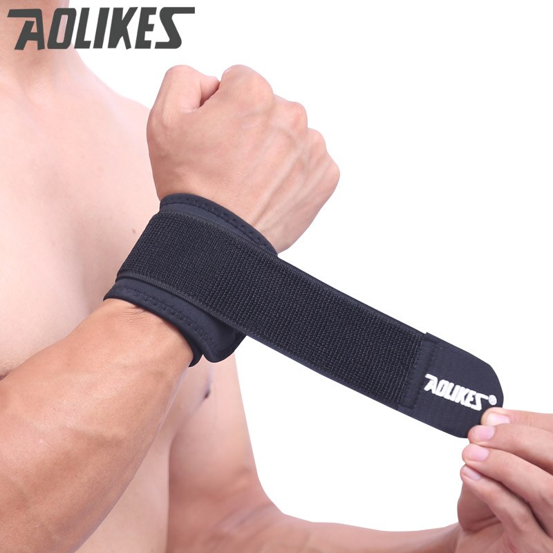 Einstellbare Sport Armband Handgelenk Klammer Wrap Bandage Unterstützung Band Gym Strap Sicherheit Sport Handgelenk Schutz Hand Bands Aolikes: Pure Black / 4 Piece