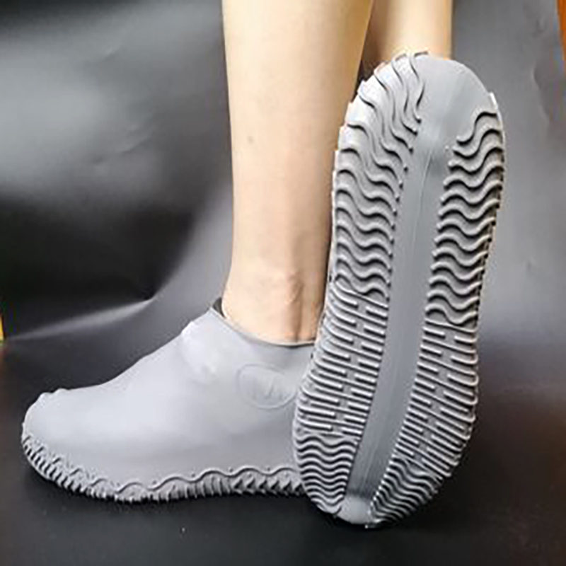Waterdichte Schoen Cover Outdoor Regen Schoen Cover Dikke Slijtvaste Anti-Slip Schoen Cover Silicone Shoe Cover: Gary / S