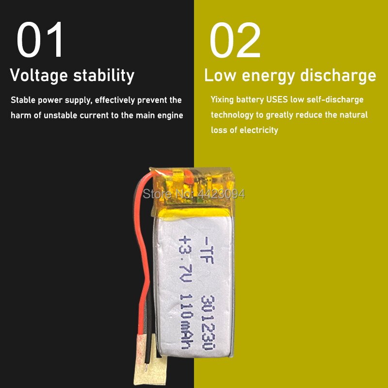 3.7V 80Mah Lithium-polymeer Batterij 301230 Li-Polymeer Oplaadbare Batterij 301230 Voor Bluetooth Oortelefoon Speelgoed Opname Pen geluid