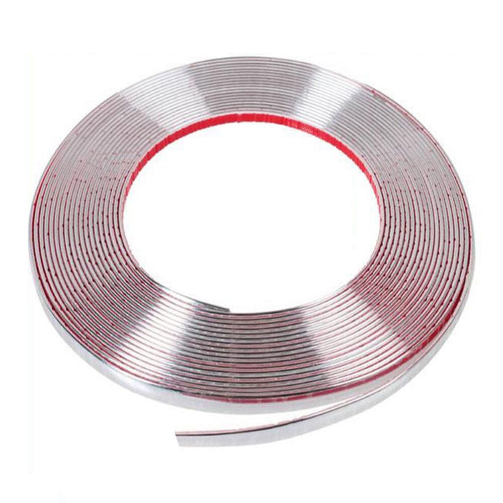 15M 6mm Chrome Auto Styling Strip Trim Zelfklevende Cover Tape Auto Chrome Trim Strip 6MM: Default Title