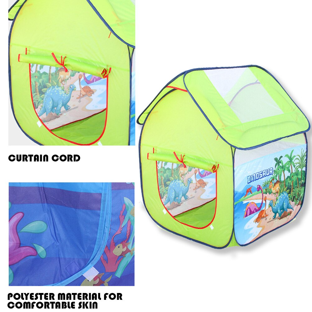 freundlicher Zelt drinnen-draussen-Spiel Haus Ozean Ball Schwimmbad Abnehmbare Klapp Karikatur Ebene Ozean Dinosaurier Baby Zelt Spielzeug