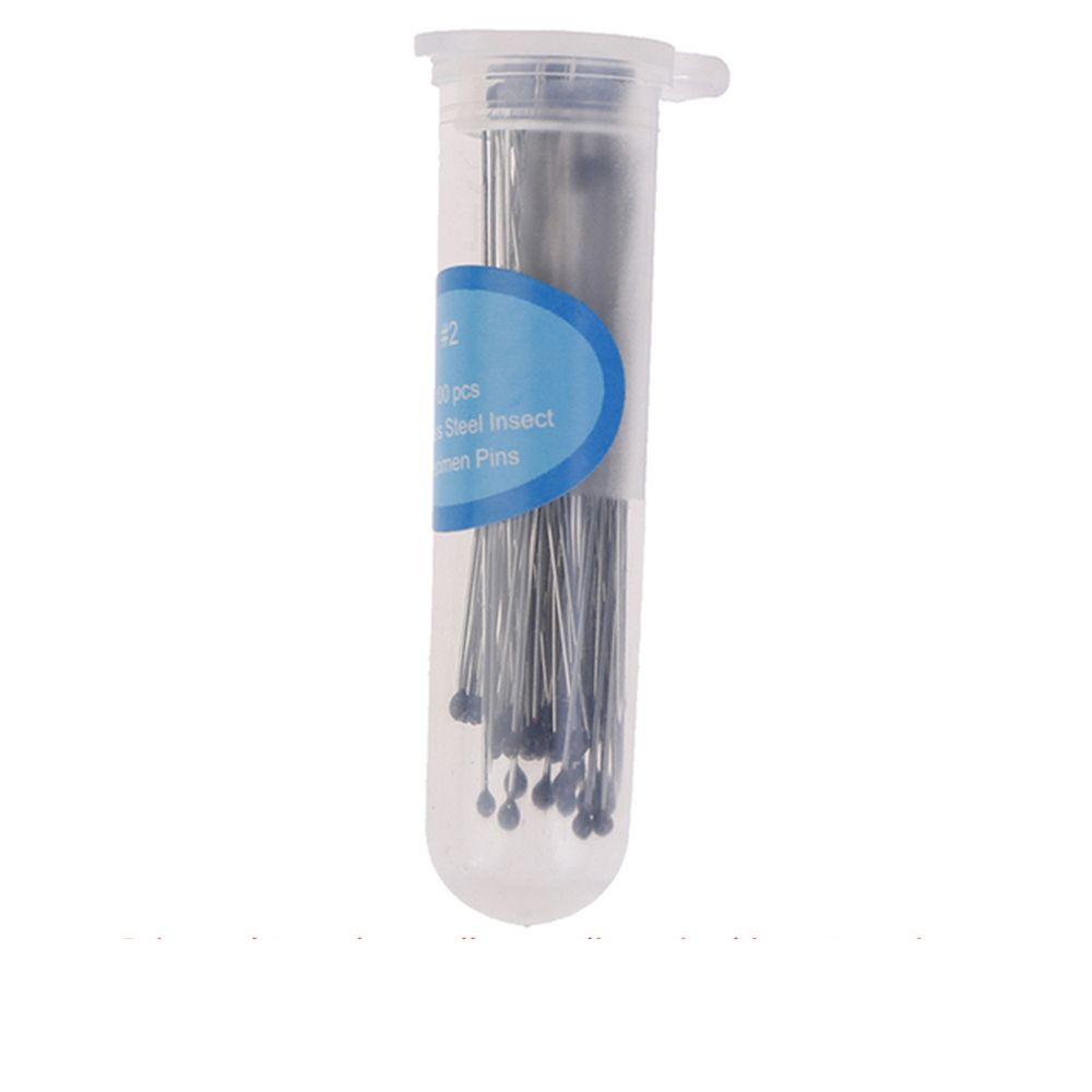 100Pcs Insect Pins Specimen Needle Stainless Steel with Plastic Box for School Lab Entomology Body Dissection Insect Needle: 4