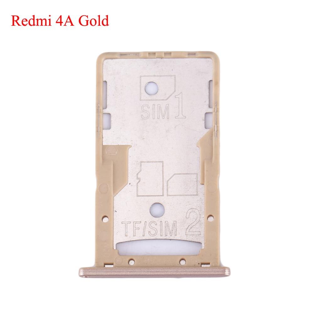 SIM Card Tray Socket Slot Holder Adapters Replacement Spare Parts for Xiaomi Redmi 4A / 4X SIM &amp; SIM / TF Card Tray Adapters: For Redmi 4A Gold