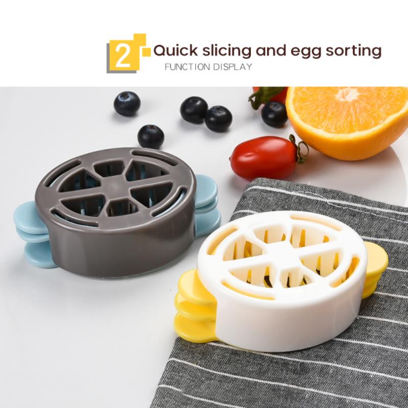Ei Cutter Multifunctionele Fruit Groente Snijden Ei Snijmachines Keuken Accessoires Snijden Koken Gadgets Eenvoudige Ei Gereedschap: Black Yellow