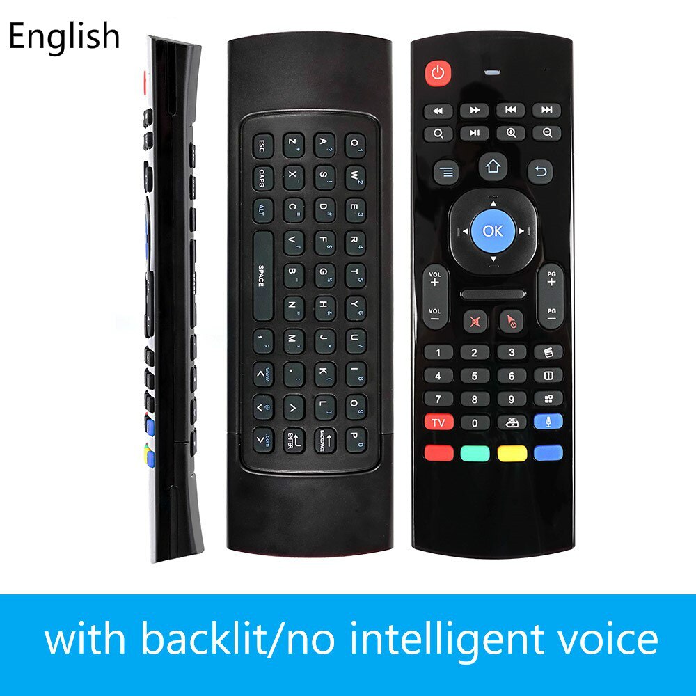 MX3 Wireless Keyboard T3 Smart Remote Control 2.4G RF Backlit Air Mouse with Voice Microphone for X96 Tx3 H96 for Android TV Box
