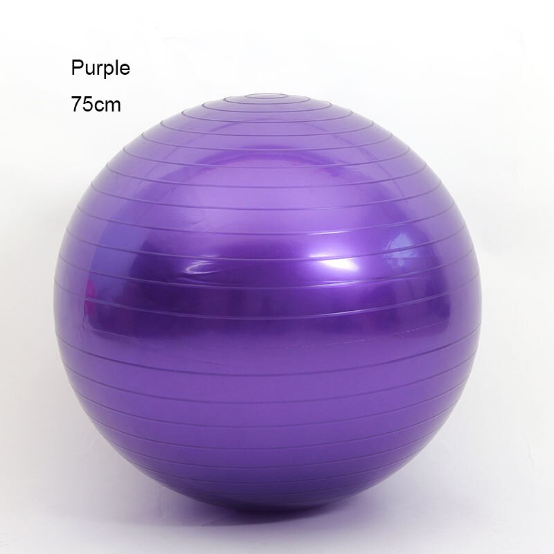 Pelota de Yoga para Fitness, Pilates, gimnasio, Fitball, tren de masaje, ejercicio de equilibrio, deporte, Fitness, silla, pelota inflable suave de 55-75cm: Purple 75cm