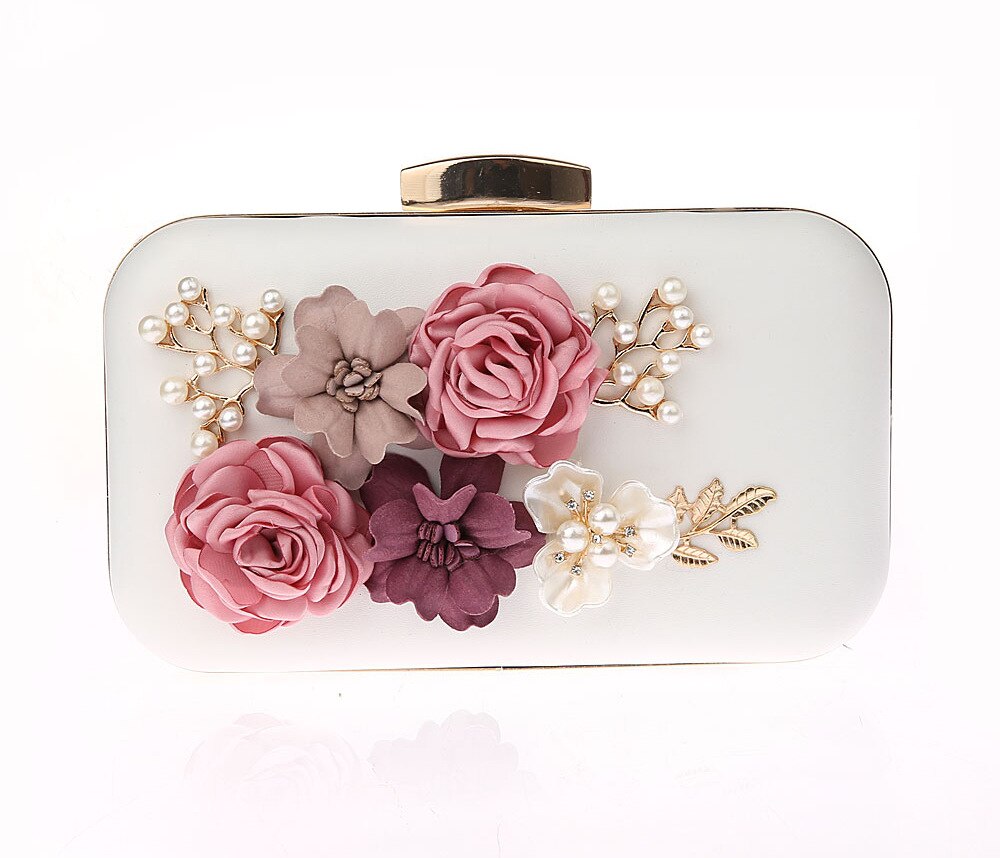 2022 Vrouwen Clutch Bag Dames Zwart Avondtassen Dames Koningsblauw Dag Koppelingen Portemonnees Vrouwelijke Roze Bruiloft Tas WY148: WHITE