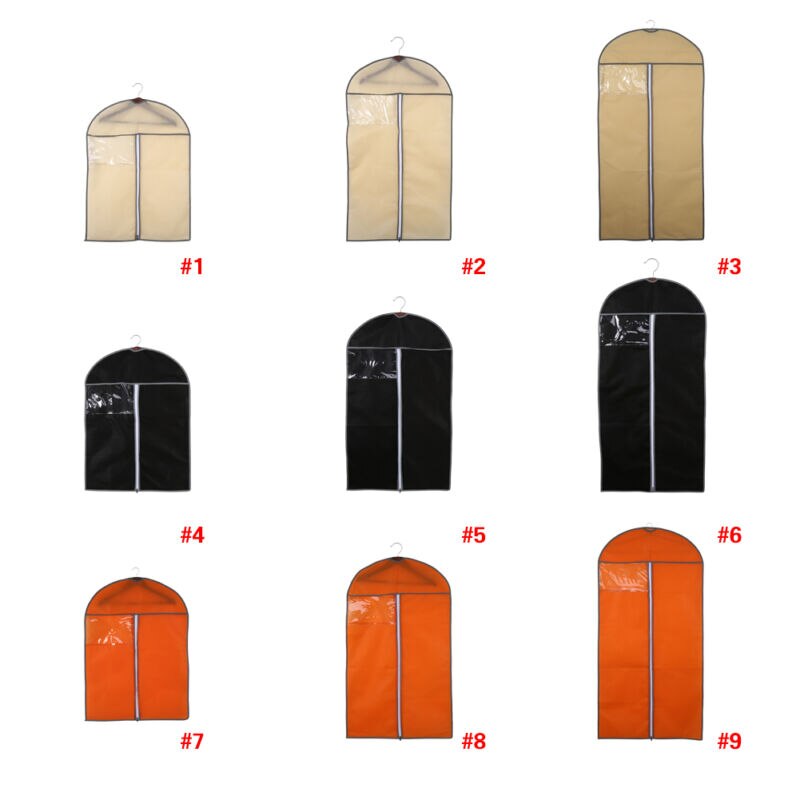 1pc niet-geweven stoffen stofhoezen voor kleding, jassen, kledinghoezen, tas, stofdichte opberghoes, ademende jas, jurk