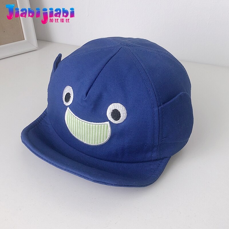 Enfants casquette préscolaire enfant en bas âge printemps été mince tissu garçon fille plat casquette de Baseball enfants dessin animé sport chapeau de soleil 1-6 vieux: Royal Blue