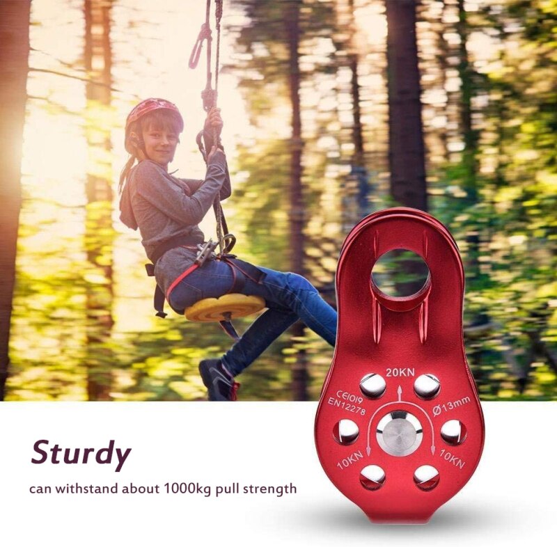 climbing pulley fixed mountaineering single pulley transportation hoisting pulley outdoor crossing pulley for rescue rope