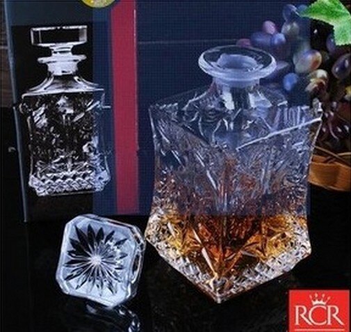 1pc graverade midjeformad kristall whisky vinflaska spritkanna behållare rödvin dekantering luftning party bar set  jr 1091