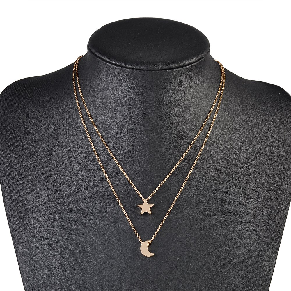 Women Lady Key Heart Star Pendant Beach Chocker Chain Necklace Simple Choker Party Dress Necklaces Jewelry: MA574