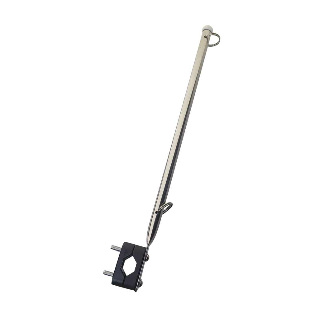 Marine Rail Mount Flag Pole Kickstand Flag Support Rod Yacht Flag Holder Kayak Clamp on Flagpole