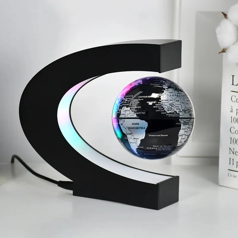 Bola de levitación magnética creativa, único de escritorio, oficina, empresa, evento, pieza de decoración transfronteriza, equipo educativo: Negro